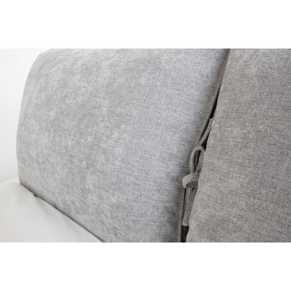 Mobital Plume Queen Size Bed - Heather Gray, Fabric