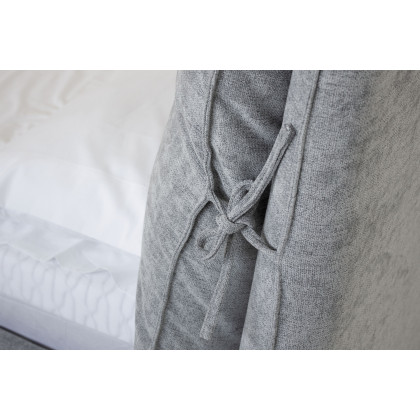 Mobital Plume Queen Size Bed - Heather Gray, Fabric