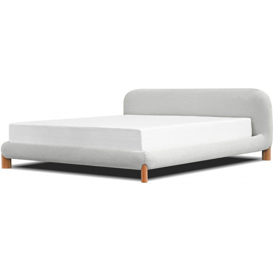 Mobital Rubble Queen Size Bed - Cream Latte, Fabric