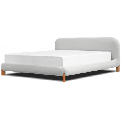 Mobital Rubble Queen Size Bed - Cream Latte, Fabric