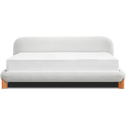 Mobital Rubble Queen Size Bed - Cream Latte, Fabric
