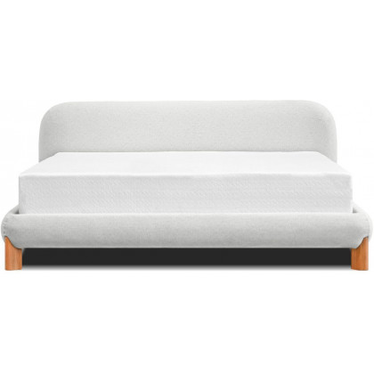 Mobital Rubble Queen Size Bed - Cream Latte, Fabric