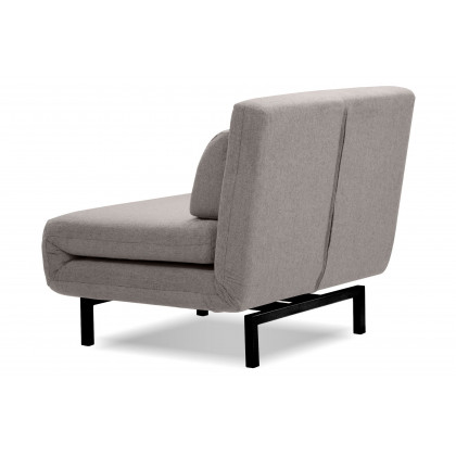 Mobital Iso Armless Solid Chair-Bed - Driftwood Chenille, Fabric