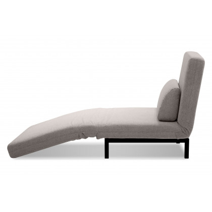 Mobital Iso Armless Solid Chair-Bed - Driftwood Chenille, Fabric
