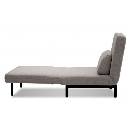 Mobital Iso Armless Solid Chair-Bed - Driftwood Chenille, Fabric