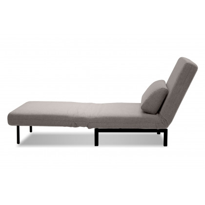 Mobital Iso Armless Solid Chair-Bed - Driftwood Chenille, Fabric