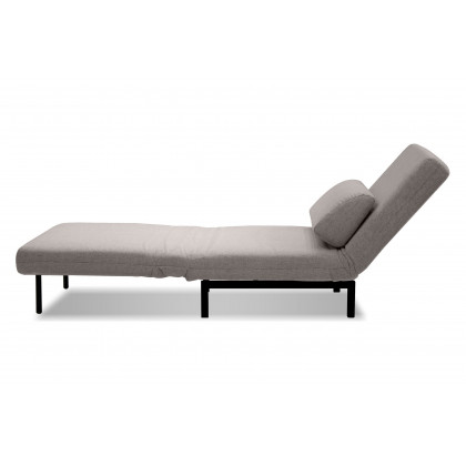 Mobital Iso Armless Solid Chair-Bed - Driftwood Chenille, Fabric