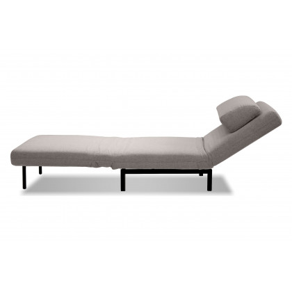 Mobital Iso Armless Solid Chair-Bed - Driftwood Chenille, Fabric