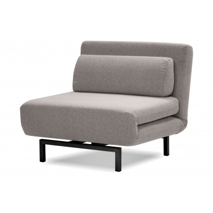 Mobital Iso Armless Solid Chair-Bed - Driftwood Chenille, Fabric