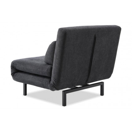 Mobital Iso Armless Solid Chair-Bed - Dusk Chenille, Fabric