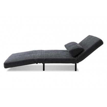 Mobital Iso Armless Solid Chair-Bed - Dusk Chenille, Fabric