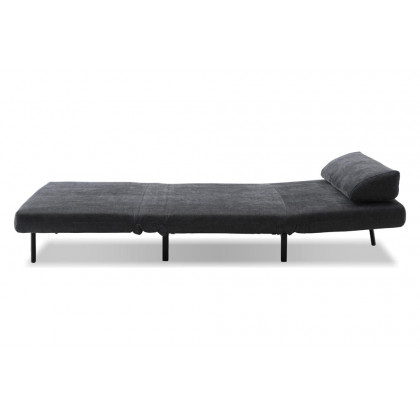 Mobital Iso Armless Solid Chair-Bed - Dusk Chenille, Fabric