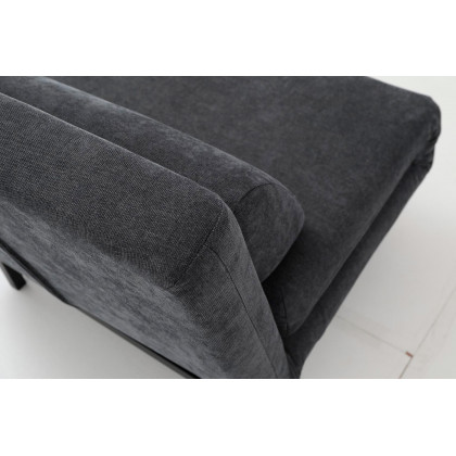 Mobital Iso Armless Solid Chair-Bed - Dusk Chenille, Fabric