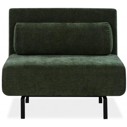 Mobital Iso Armless Solid Chair-Bed - Green Leaf, Fabric