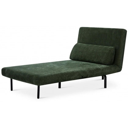 Mobital Iso Armless Solid Chair-Bed - Green Leaf, Fabric