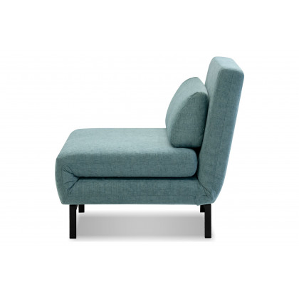Mobital Iso Armless Solid Chair-Bed - Peacock, Fabric
