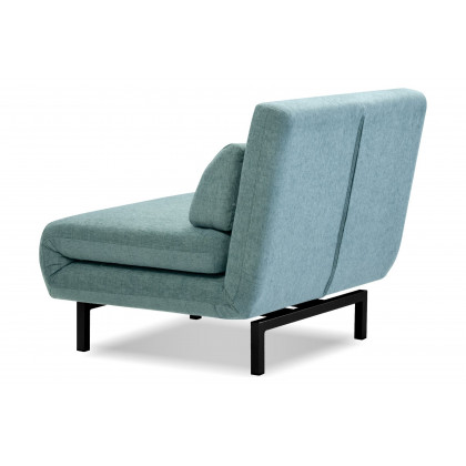 Mobital Iso Armless Solid Chair-Bed - Peacock, Fabric