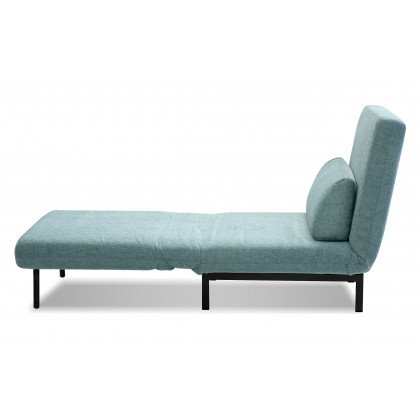 Mobital Iso Armless Solid Chair-Bed - Peacock, Fabric