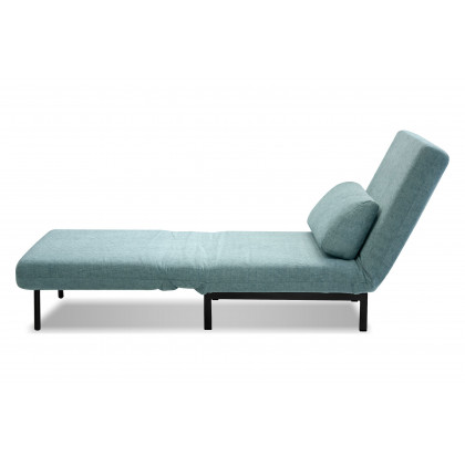 Mobital Iso Armless Solid Chair-Bed - Peacock, Fabric