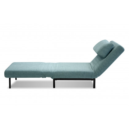 Mobital Iso Armless Solid Chair-Bed - Peacock, Fabric