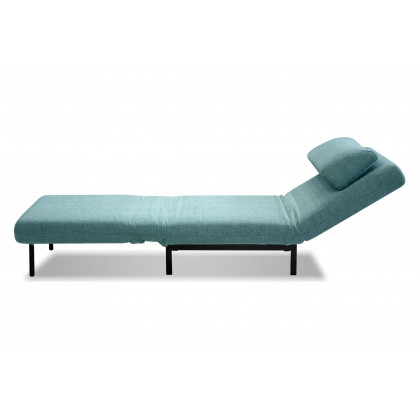 Mobital Iso Armless Solid Chair-Bed - Peacock, Fabric