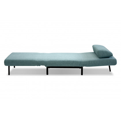 Mobital Iso Armless Solid Chair-Bed - Peacock, Fabric