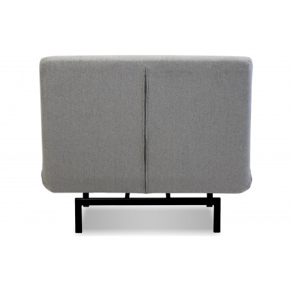 Mobital Iso Armless Solid Chair-Bed - Silver, Fabric