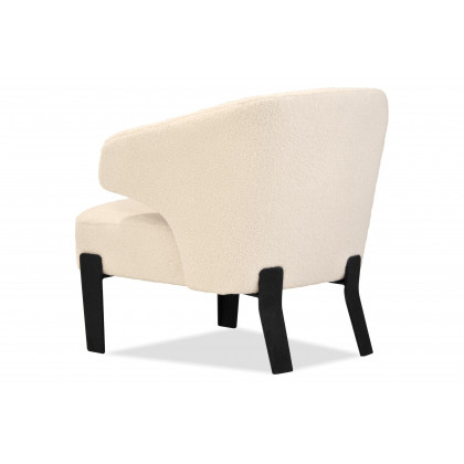 Mobital - Rancho Flared Arms Solid Armchair in Teddy Cream, Fabric