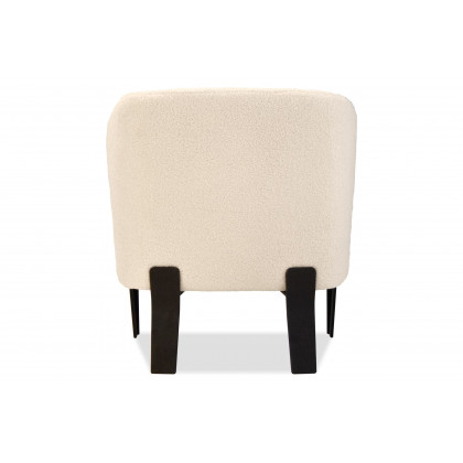 Mobital - Rancho Flared Arms Solid Armchair in Teddy Cream, Fabric