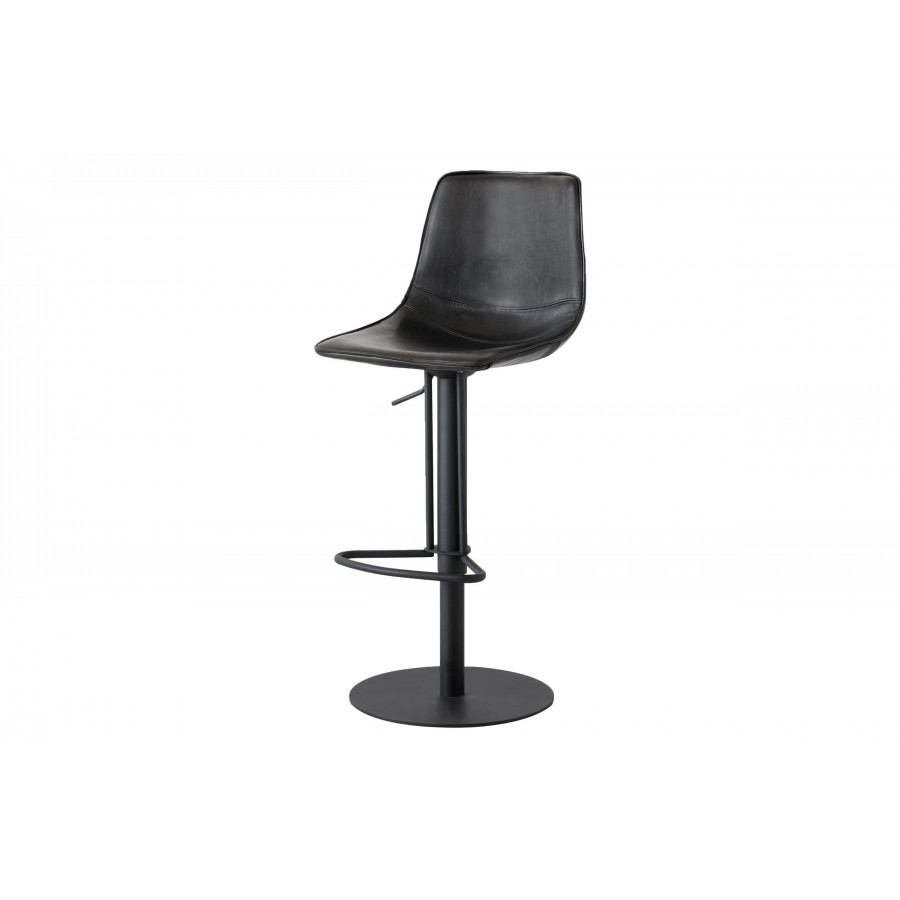 Mobital - Beny Bar Stool in Black, Leather