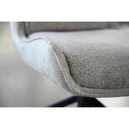Mobital - Amalfi Swivel Dining Chair in Black