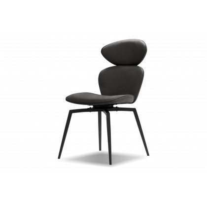 Mobital Antler Swivel Dining Chair - Slate Gray, Leather
