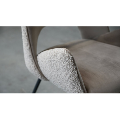 Mobital - Dolce Dining Chair in Cool Taupe, Fabric