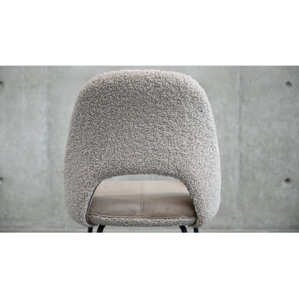 Mobital - Dolce Dining Chair in Cool Taupe, Fabric
