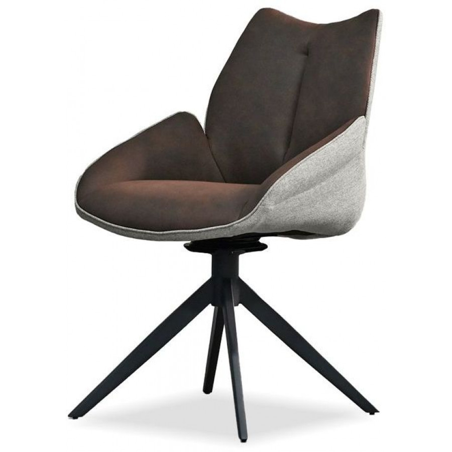 Mobital - Gian Swivel Armchair in Espresso Ultra Suede/Brunette