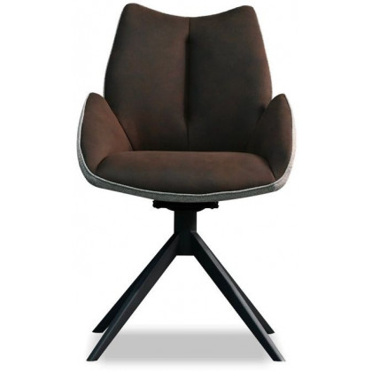 Mobital - Gian Swivel Armchair in Espresso Ultra Suede/Brunette