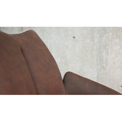 Mobital - Gian Swivel Armchair in Espresso Ultra Suede/Brunette