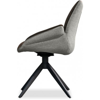 Mobital - Gian Swivel Armchair in Espresso Ultra Suede/Brunette