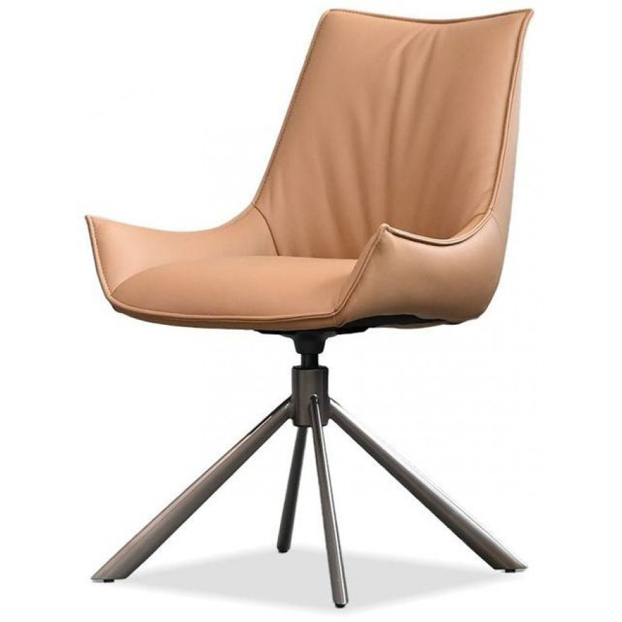 Mobital Giulia Dining Chair - Black Base, Leather