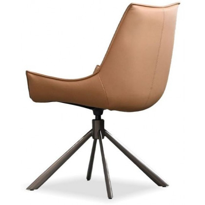 Mobital Giulia Dining Chair - Black Base, Leather