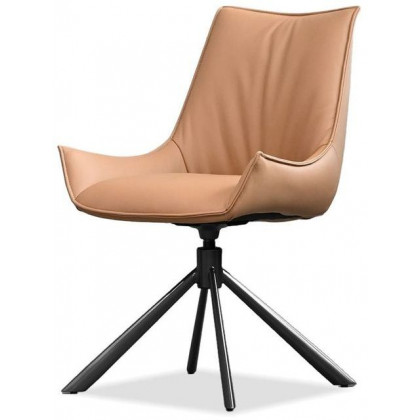 Mobital Giulia Dining Chair - Black Base, Leather