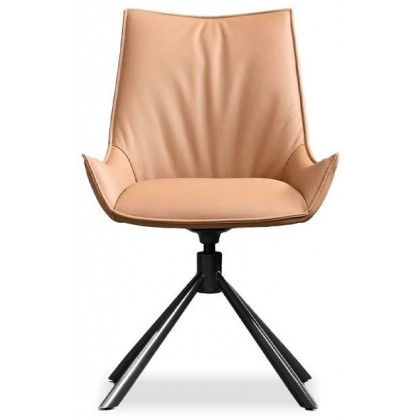 Mobital Giulia Dining Chair - Black Base, Leather