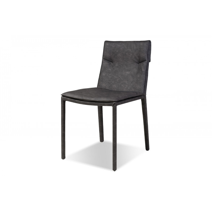 Mobital - Harris Dining Chair in Gray, Leather