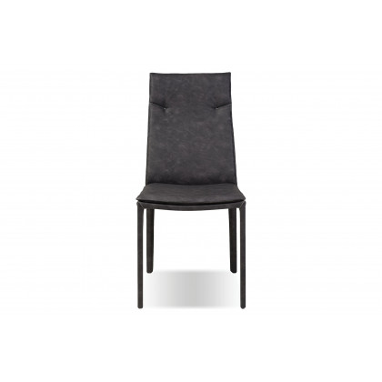 Mobital - Harris Dining Chair in Gray, Leather