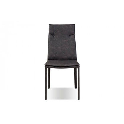 Mobital - Harris Dining Chair in Gray, Leather