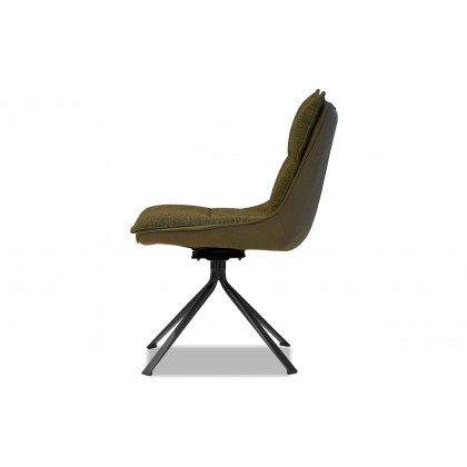 Mobital Puccini Swivel Dining Chair - Evergreen, Leather