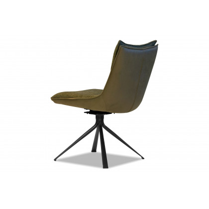 Mobital Puccini Swivel Dining Chair - Evergreen, Leather