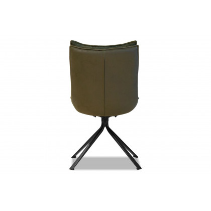 Mobital Puccini Swivel Dining Chair - Evergreen, Leather