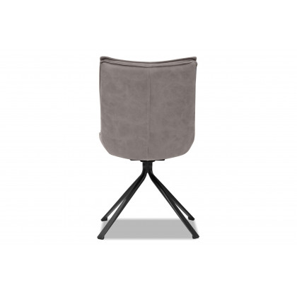 Mobital Puccini Swivel Dining Chair - Rhino, Leather