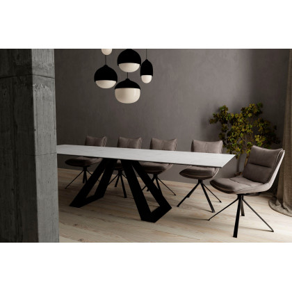Mobital Puccini Swivel Dining Chair - Rhino, Leather